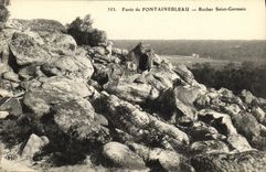VINTAGE POSTCARD Fontainebleau Drill of Rock Saint Germain