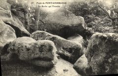 VINTAGE POSTCARD Fontainebleau Drill the Rock which Trembles