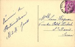 VINTAGE POSTCARD Fontainebleau the Palate Gone De Sully