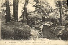 VINTAGE POSTCARD Barbizon the Drill Entered of the Cave of the Brigands