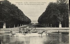 VINTAGE POSTCARD Versailles the Park Gone Royal and basin D Apollo