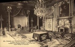 VINTAGE POSTCARD Palate De Fontainebleau Throne room
