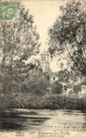 VINTAGE POSTCARD Montigny on Loing L Church Seen of Loing