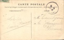 VINTAGE POSTCARD Montigny on Loing L Church Seen of Loing