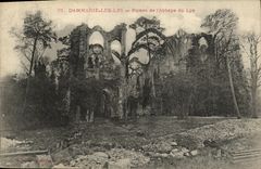VINTAGE POSTCARD Dammarie the Lilies Ruins of L Abbey of the Lily