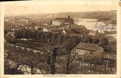 VINTAGE POSTCARD Champagne On the Seine View Station