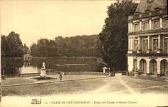 VINTAGE POSTCARD Palate of Fontainebleau Pond of Carps and Chinese Museum