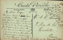 VINTAGE POSTCARD Palate of Fontainebleau the Castle Living room of the queens mothers