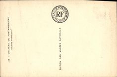 VINTAGE POSTCARD Castle of Fontainebleau Francois Gallery 1st