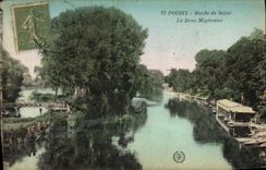 VINTAGE POSTCARD Poissy Edges of the Seine the Migneaux Arm