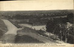 VINTAGE POSTCARD Park of Saint Cloud Panorama garden of Trocadero