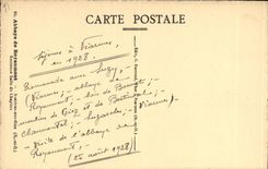 VINTAGE POSTCARD Abbey of Royaumont Old chapter room