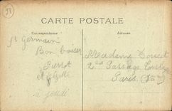 El St de la POSTAL de la VENDIMIA y Bush alemanes martillan el piso la estacion del castillo L iglesia y de tren