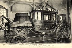 VINTAGE POSTCARD Versailles Small Trianon Musee of the cars Conveys marriage of Napoleon III