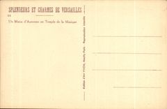 VINTAGE POSTCARD Versailles a Morning D Fall with the Temple of the Music