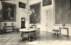 VINTAGE POSTCARD Fontainebleau the Palate Anteroom of the Apartments of Napoleon 1st