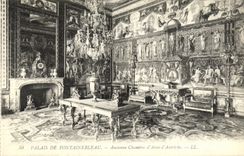 VINTAGE POSTCARD Palate of Fontainebleau Old Room Room D Anne D Austria