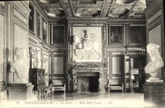 VINTAGE POSTCARD Fontainebleau the Palate Room Saint Louis