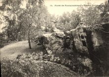 VINTAGE POSTCARD Drill De Fontainebleau Collinet Cave