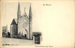 VINTAGE POSTCARD Notre Dame Le Havre Of the Floods