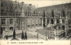 VINTAGE POSTCARD Rouen Together of the Law courts