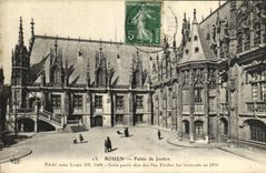 VINTAGE POSTCARD Rouen Law courts