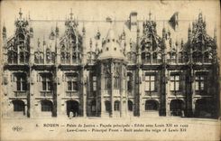 VINTAGE POSTCARD Rouen Law courts Principal Frontage