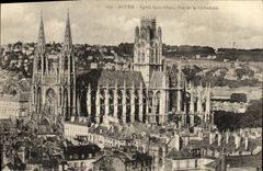 VINTAGE POSTCARD Rouen Church Ouen Saint Seen of the Cathedral