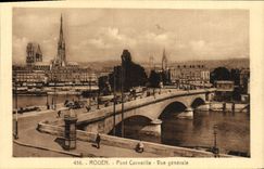 VINTAGE POSTCARD Rouen Bridge Crow View
