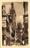 VINTAGE POSTCARD Rouen Street of the Horolge Gross