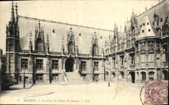 VINTAGE POSTCARD Rouen Court of the Law courts
