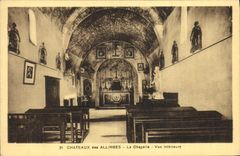 VINTAGE POSTCARD Castles Of Allinges La Chapelle Seen interior