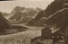VINTAGE POSTCARD Station of Montanvert Sea Of Ice Train