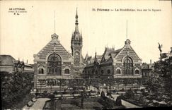 Benedictino de Fecamp de la POSTAL de la VENDIMIA visto en el jardin público