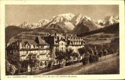 VINTAGE POSTCARD Combloux Hotel And Mont Blanc