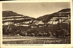 VINTAGE POSTCARD 2 Saleves Since Veyrier