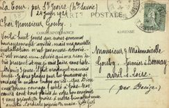 VINTAGE POSTCARD St Geoire and the Castle of Flechere