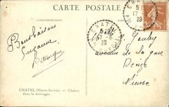 VINTAGE POSTCARD Chatel Country cottages in the Mountain