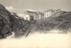 VINTAGE POSTCARD Old people s home of Large St Bernard