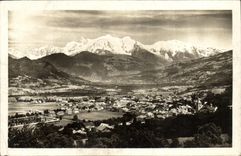 CPA Sallanches Vue generale et le Massif du Mont Blance
