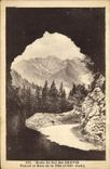 VINTAGE POSTCARD Road of the Collar of Aravis Tunnel and rocks of the head