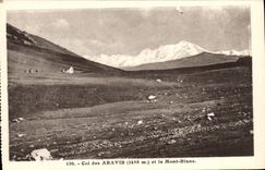VINTAGE POSTCARD Collar of Aravis and Mont Blanc