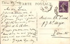 VINTAGE POSTCARD Thones Church Saint Maurice and the War memorial