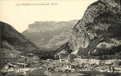 VINTAGE POSTCARD Thones and Parmelan