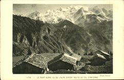 VINTAGE POSTCARD the Mont Blanc Seen Of L Alpe D Ayer Road Of the Collar D Anterne
