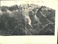 CHART In 4 part solid mass of the Mont Blanc seen of Brevent