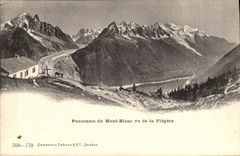 VINTAGE POSTCARD Panorama of the Mont Blanc Seen of Flegere