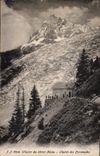 VINTAGE POSTCARD Glacier of Mont Blanc Country cottage of the Pyramids