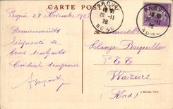 VINTAGE POSTCARD Evian Sunset On the Lake Boat