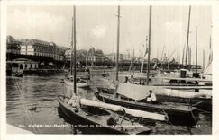 VINTAGE POSTCARD Evian Les Bains the Port and Pleasure boats